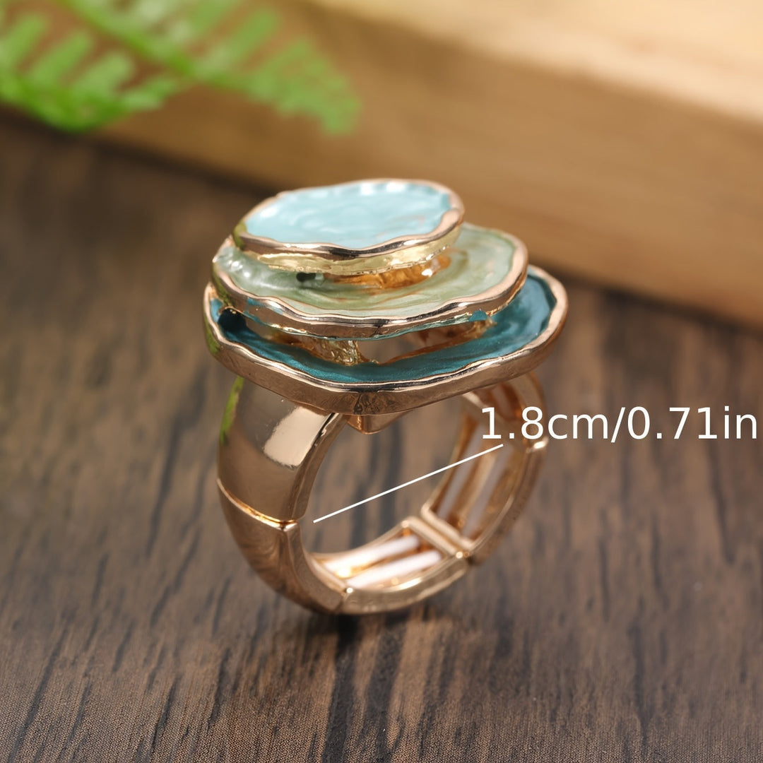 Boho kolmoissormus emalilla